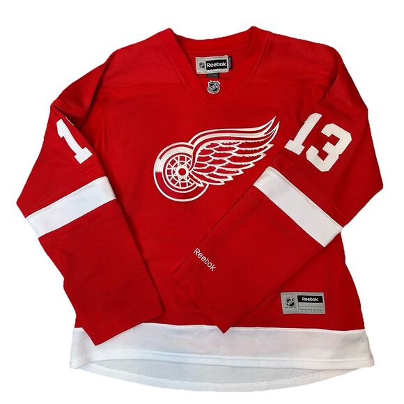NHL Reebok Detroit Red Wings DATSYUK #13 HOCKEY Jersey Women's XL 7214W Official - Picture 1 of 8